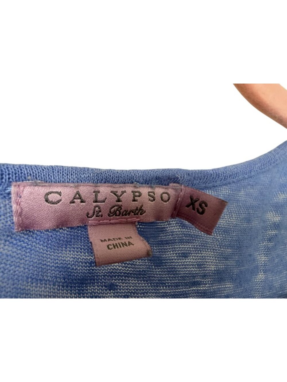 Calypso St. Barth Blue 100% Linen Oversized Tunic Top Women’s XS - Picture 8 of 14